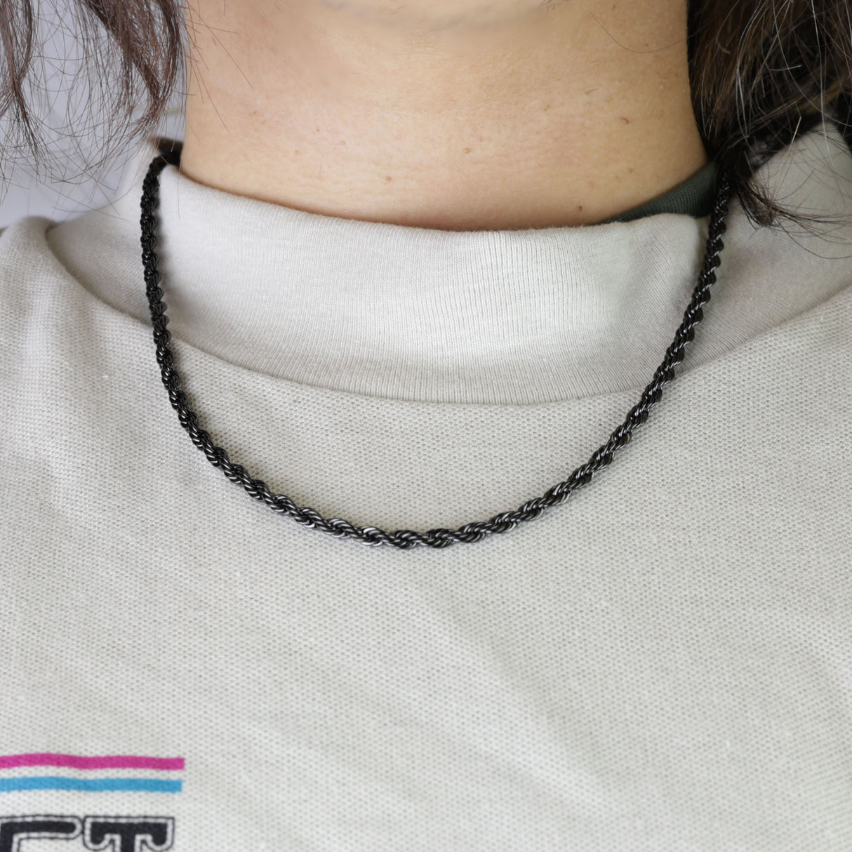 20'' Black Stainless Steel Chain