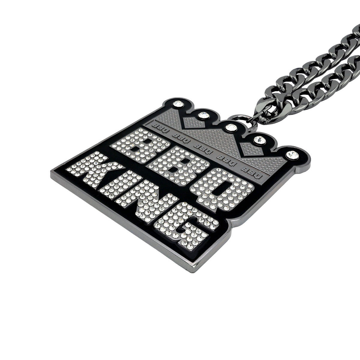 BBQ King Stone Chain Gunmetal&Clear