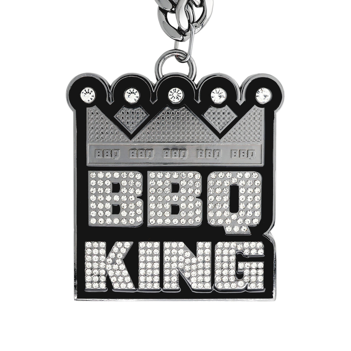 BBQ King Stone Chain Gunmetal&Clear