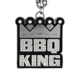 BBQ King Stone Chain Gunmetal&Clear