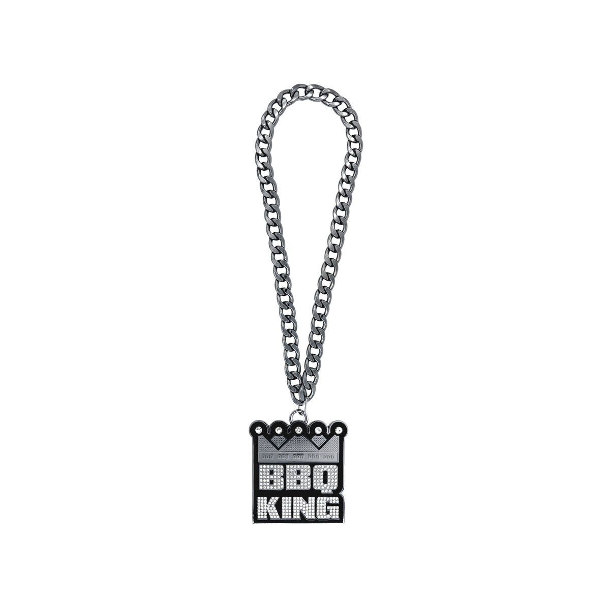 BBQ King Stone Chain Gunmetal&Clear