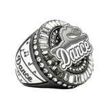 Dance27 Gunmetal All Stones Ring
