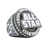 AllStar27 Gunmetal&White Ring