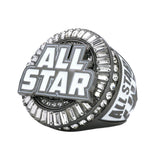 AllStar27 Gunmetal&White Ring