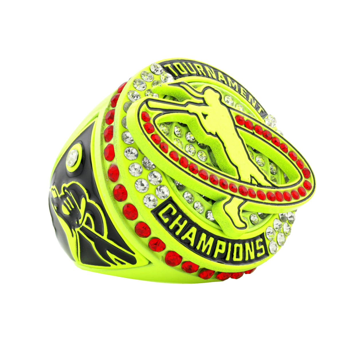 GEN26C Softball Neon Yellow Tournament Champions Ring – Bownet Awards