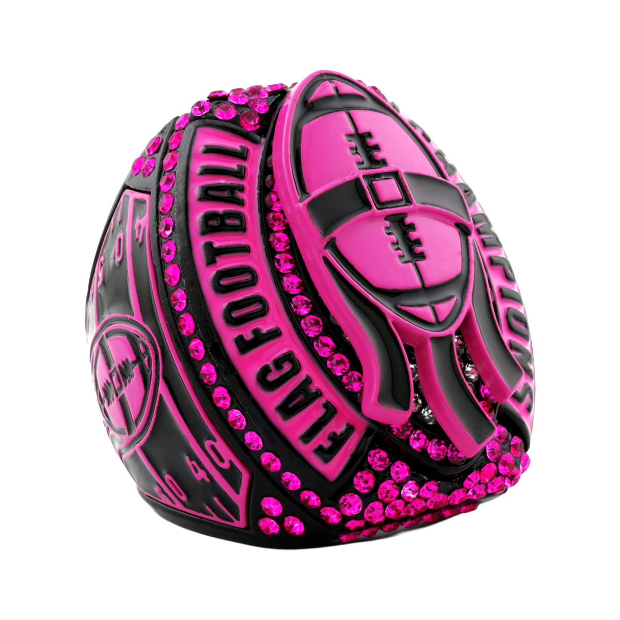 Football26A Flag Football Pink&Black Champions Ring