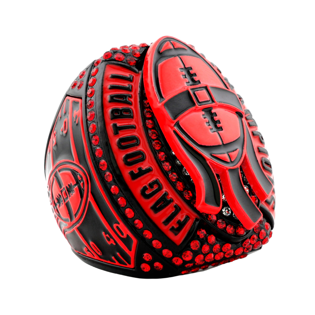 Football26A Flag Football Red&Black Champions Ring