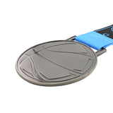 MED27 Basketball Medal - Antique Nickel&Blue