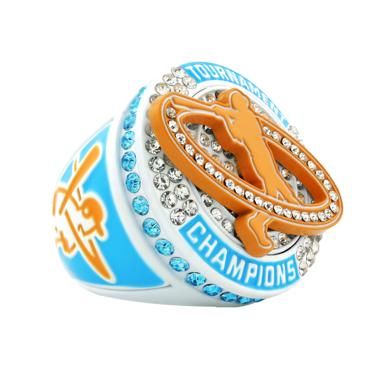 GEN26C Baseball Orange&Blue&White Tournament Champions Ring
