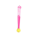 MED27 3'' Gold/Pink&White Soccer Medal