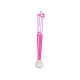MED27 3'' Silver/Pink&White Soccer Medal