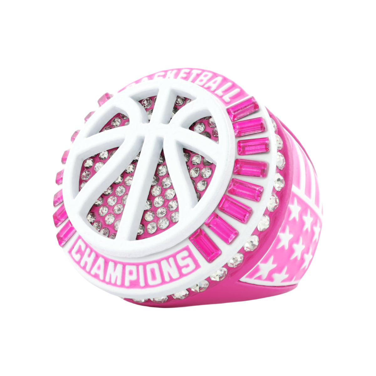 Basketball27B Pink&White Champions Ring
