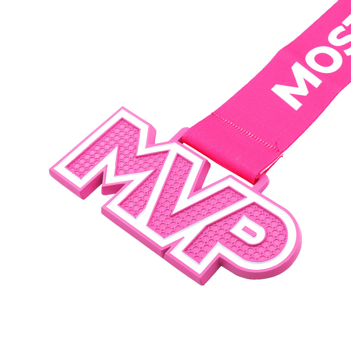 MED25 MVP 4" Medal - Pink&White 1