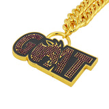 Goat Stone Chain Gold&Purple