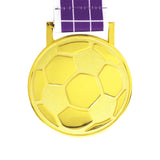 MED27 3'' Gold/Purple&White Soccer Medal