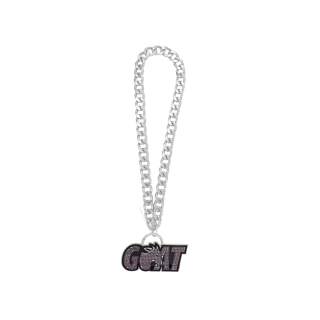 Goat Stone Chain Silver&Purple
