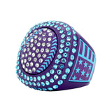 GEN25A Cosmic Purple All Stones Ring