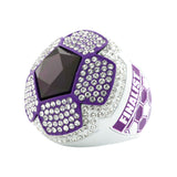 Soccer25 Purple&White Finalist Ring