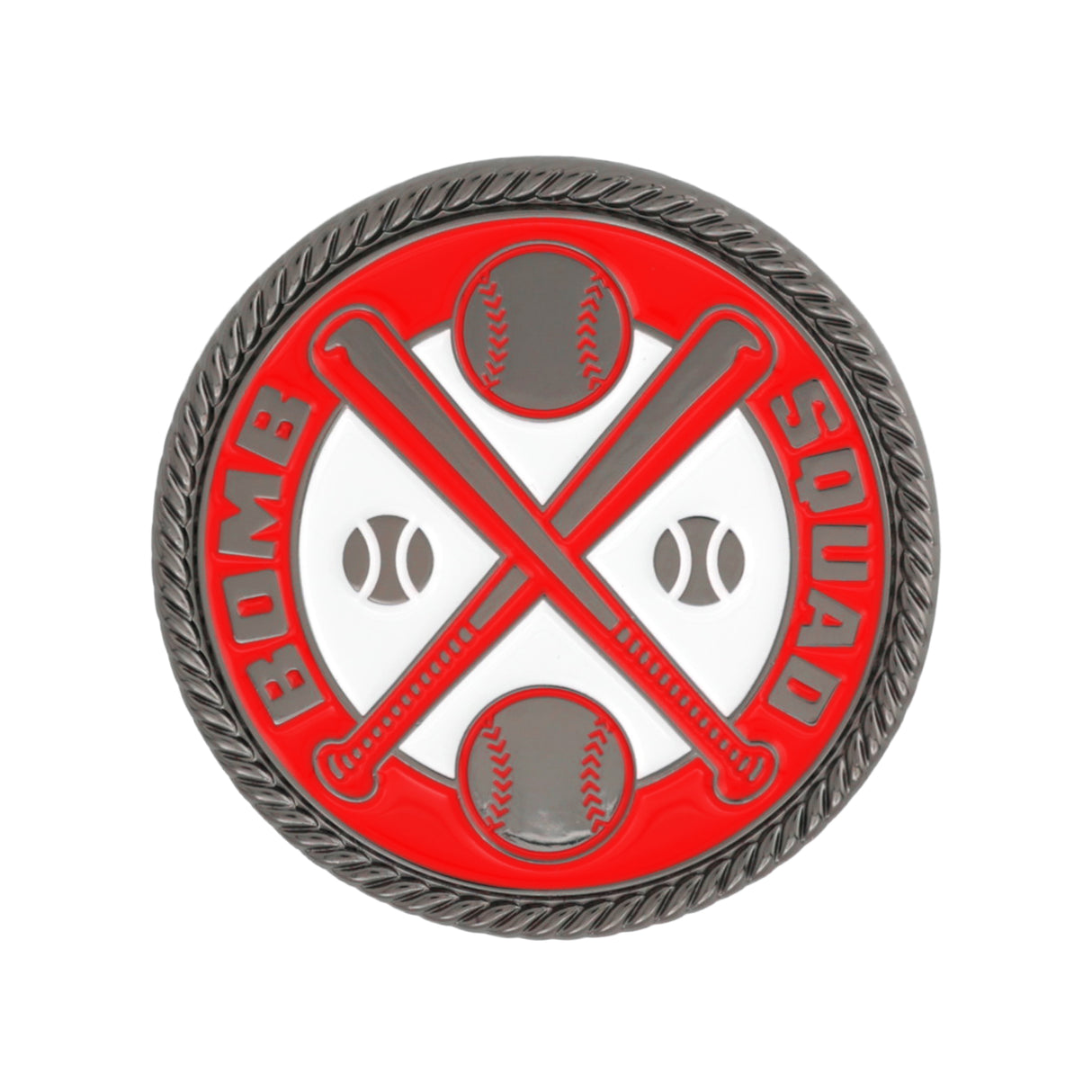 Bomb Squad Neon Red Coin