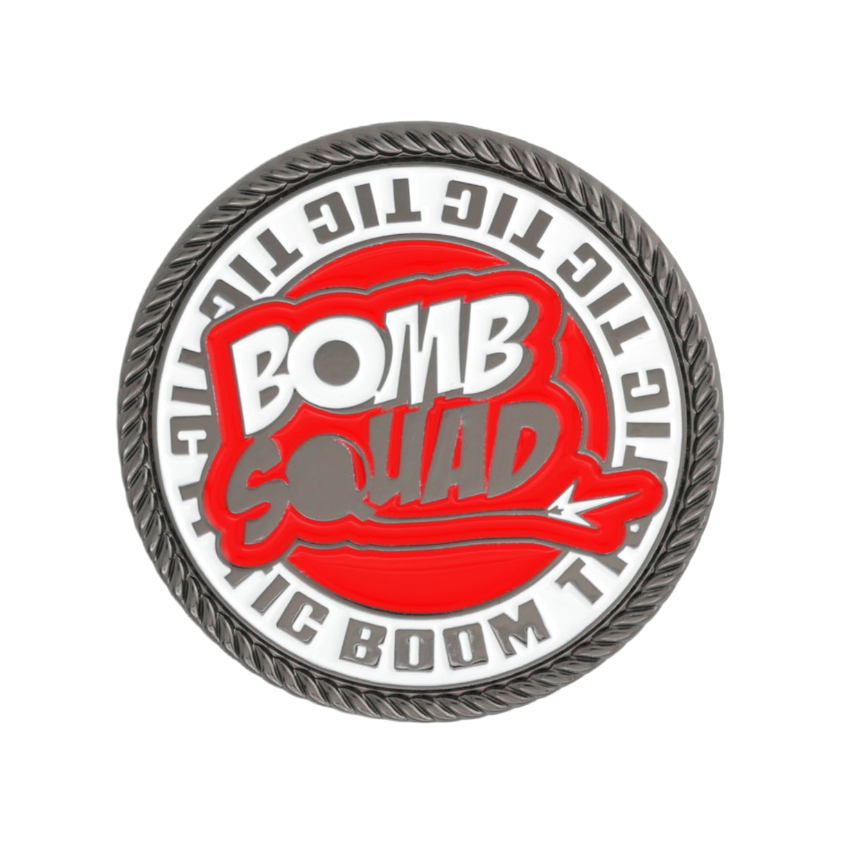Bomb Squad Neon Red Coin