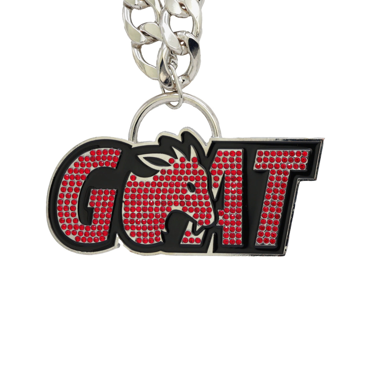 Goat Stone Chain Silver&Red