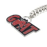 Goat Stone Chain Silver&Red