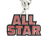 All Star Stone Chain Silver/Red