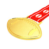 MED27 4'' Gold/Red&White Football Medal