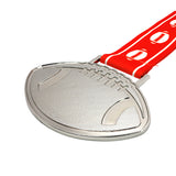 MED27 4'' Silver/Red&White Football Medal