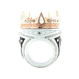 Crown26 White&Rose Gold Ring
