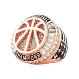 Basketball27B Rose Gold&Black Champions Ring