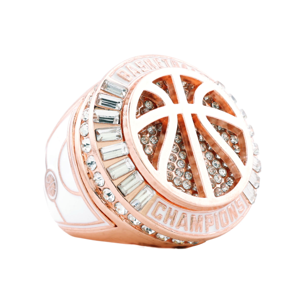 Basketball27B Rose Gold&White Champions Ring