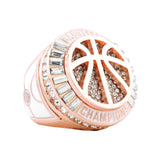 Basketball27B Rose Gold&White Champions Ring