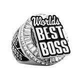 World's Best Boss Silver Ring