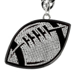 Football Stone Chain Black/Silver