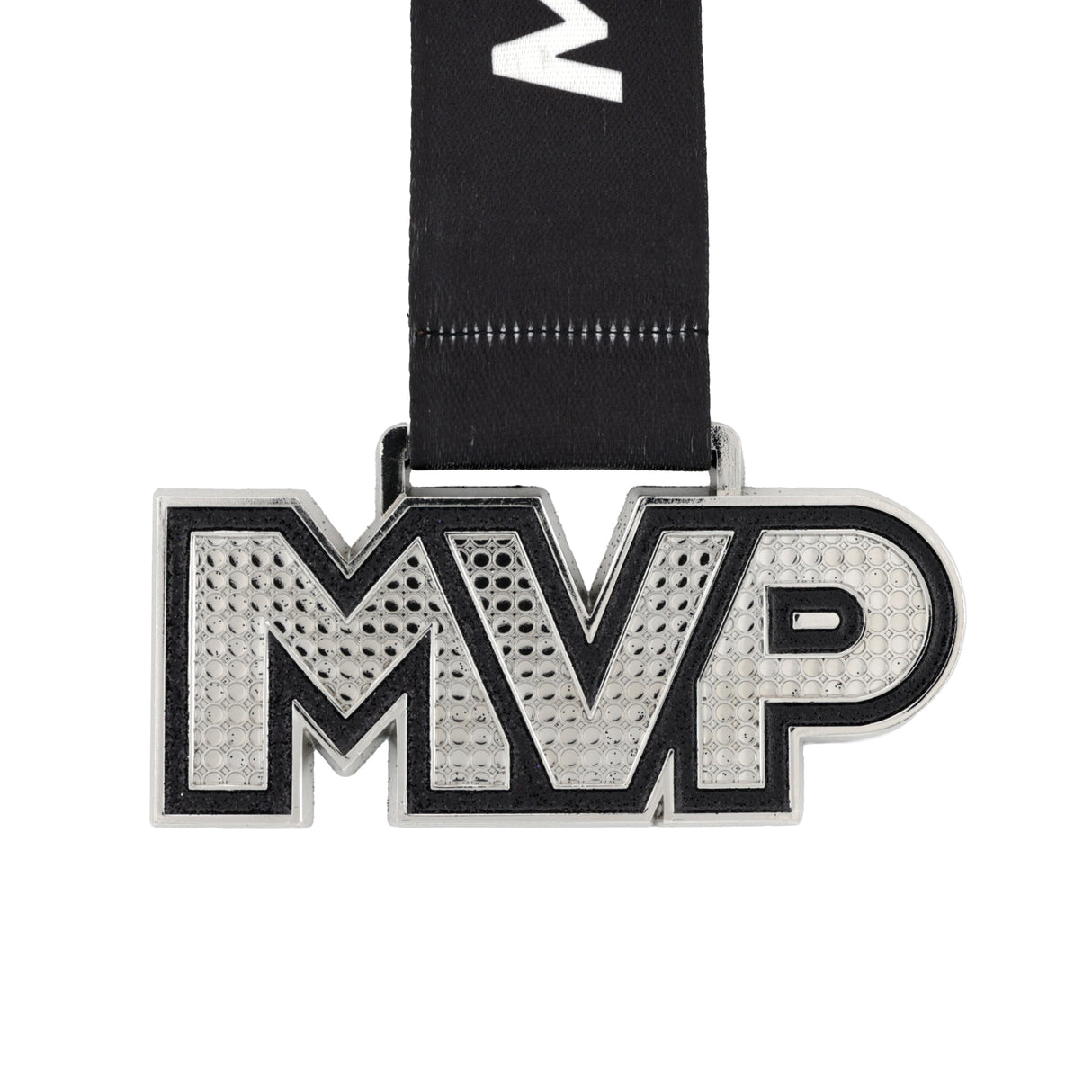 MED25 MVP 4" Medal - Silver/Black Matte
