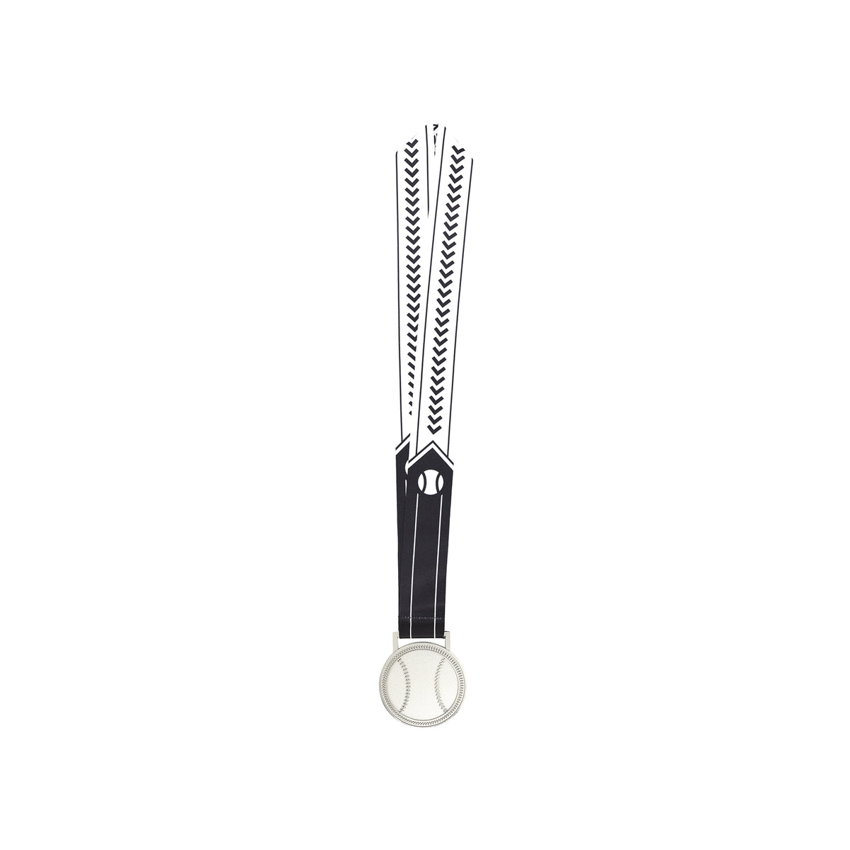 MED27 3'' Silver/Black&White Baseball Medal