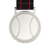 MED27 3'' Silver/Black&Red Baseball Medal