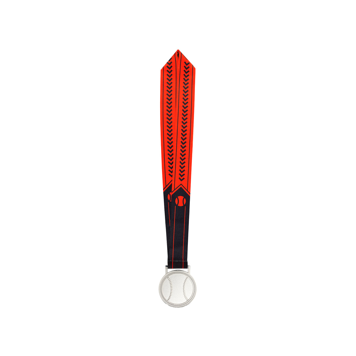 MED27 3'' Silver/Black&Red Baseball Medal