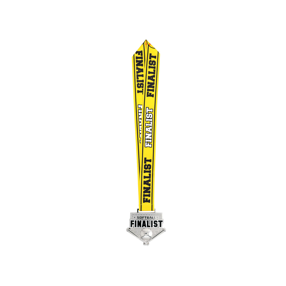 MED26 4'' Softball Silver&Yellow Finalist Medal