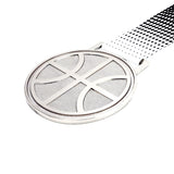 MED27 3'' Silver/White&Black Basketball Medal