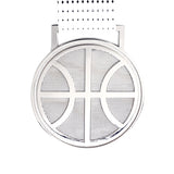 MED27 3'' Silver/White&Black Basketball Medal