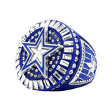 Star26 Silver&Royal Blue Ring