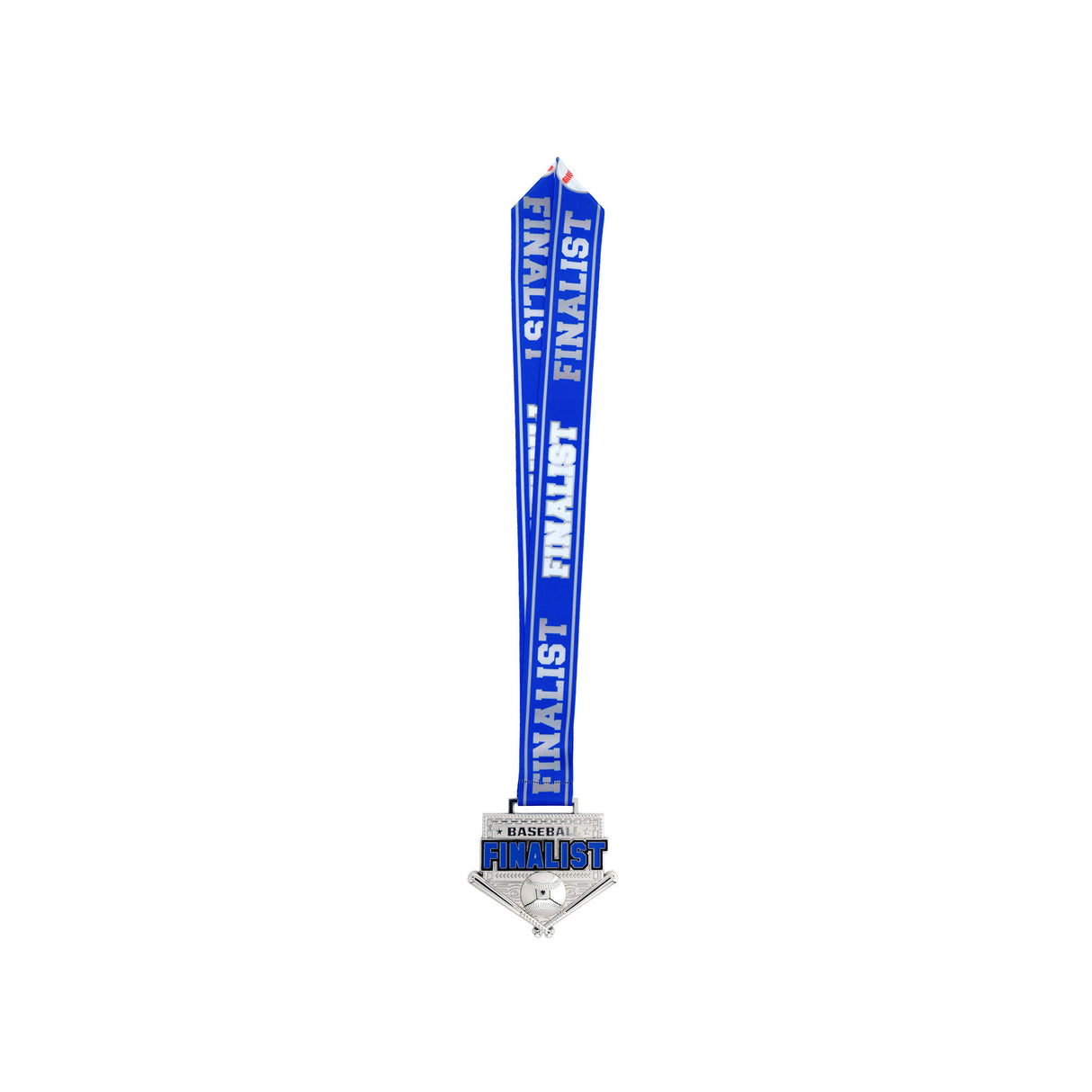 MED26 4'' Baseball Silver&Blue Finalist Medal