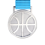 MED27 3'' Silver/Blue&Black Basketball Medal