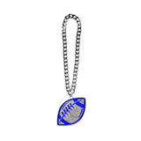 Football Stone Chain Blue/Silver