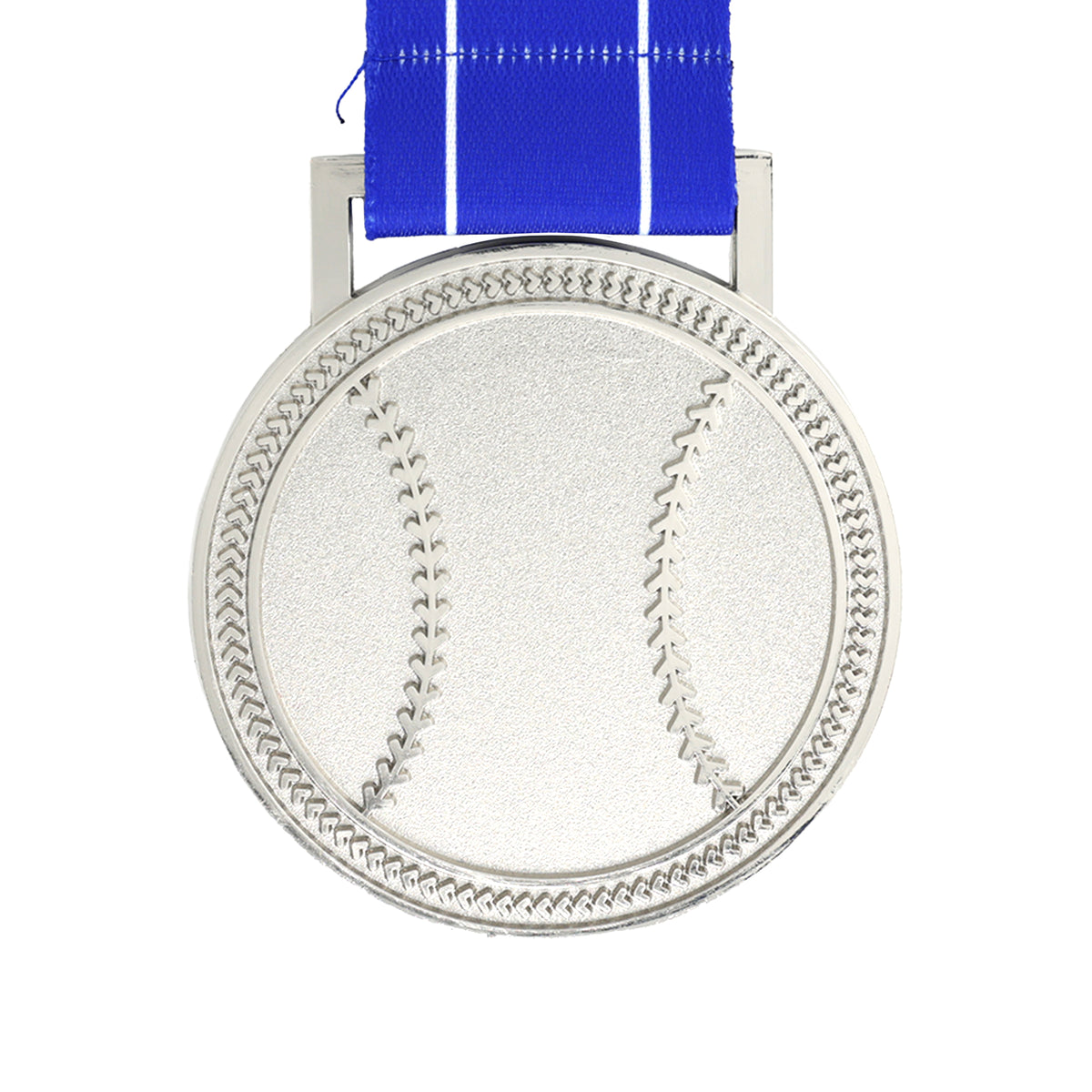 MED27 3'' Silver/Blue&White Baseball Medal