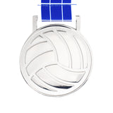MED27 3'' Silver/Blue&White Volleyball Medal