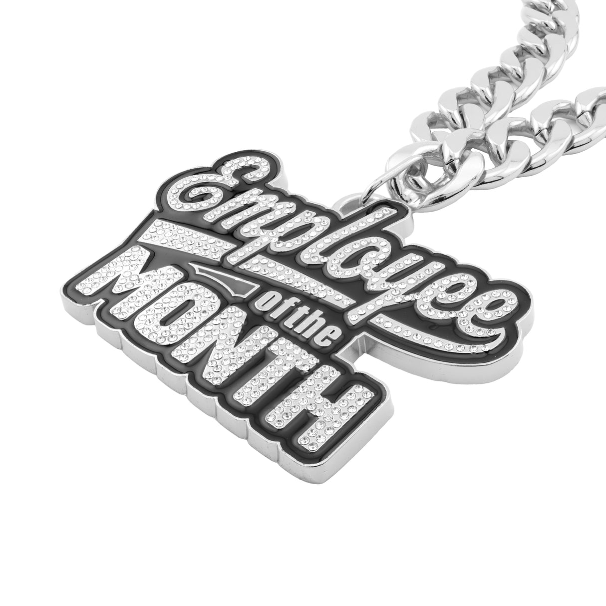 Employee of the Month Silver Stone Chain