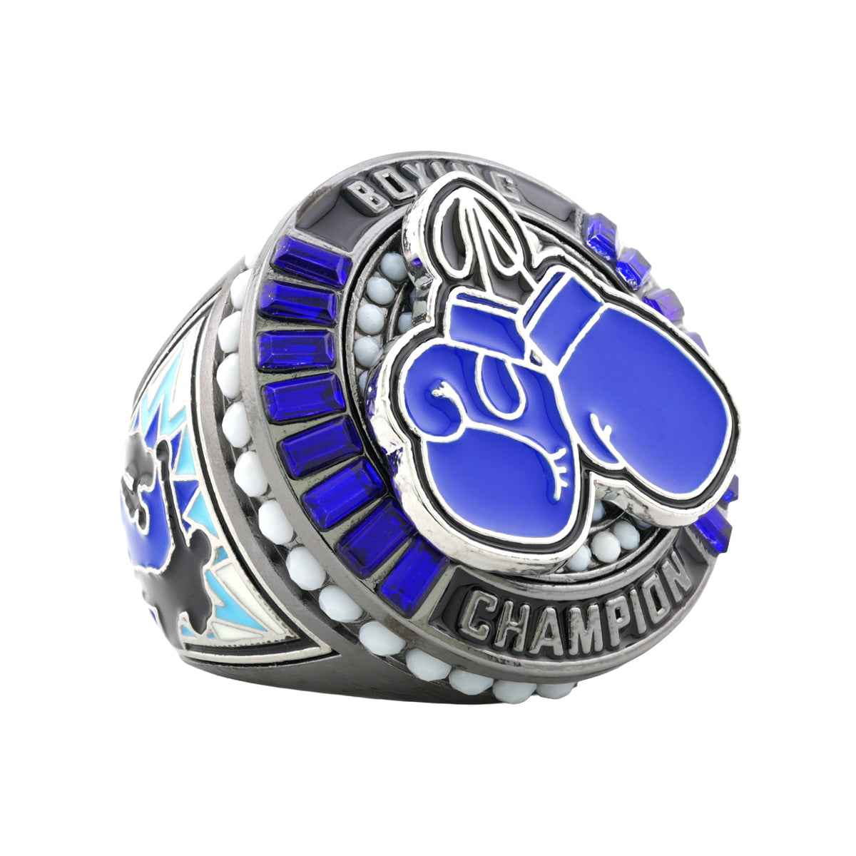 Boxing27 Gunmetal&Blue Champions Ring